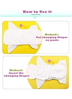 Generic Cloth Diaper for Training and Swimming, Adjustable, Washable and Reusable - Adjustable Size - with 2 Pieces of Cotton - (0 to 2 and a half years) (3kg to 12kg) (Red)  - Image 3