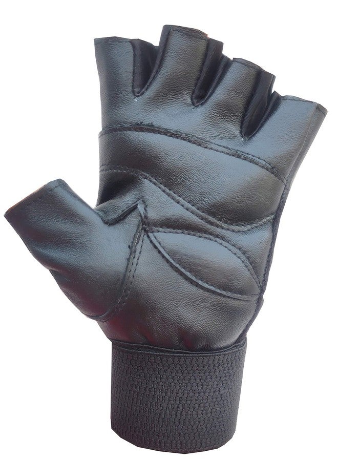 Victory Power Leather Weight Lifting Gym Glove for Training,Exercise and Gym # Man,Woman # Black.L - Image 4