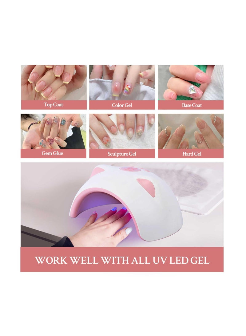 KASTWAVE UV LED Nail Lamp, Cat Claw Shape Nail Dryer Gel Polish Light, Portable 60W Nail Lamp Professional Fast Curing nail Dryer with 3 Timer Setting, White - Image 5