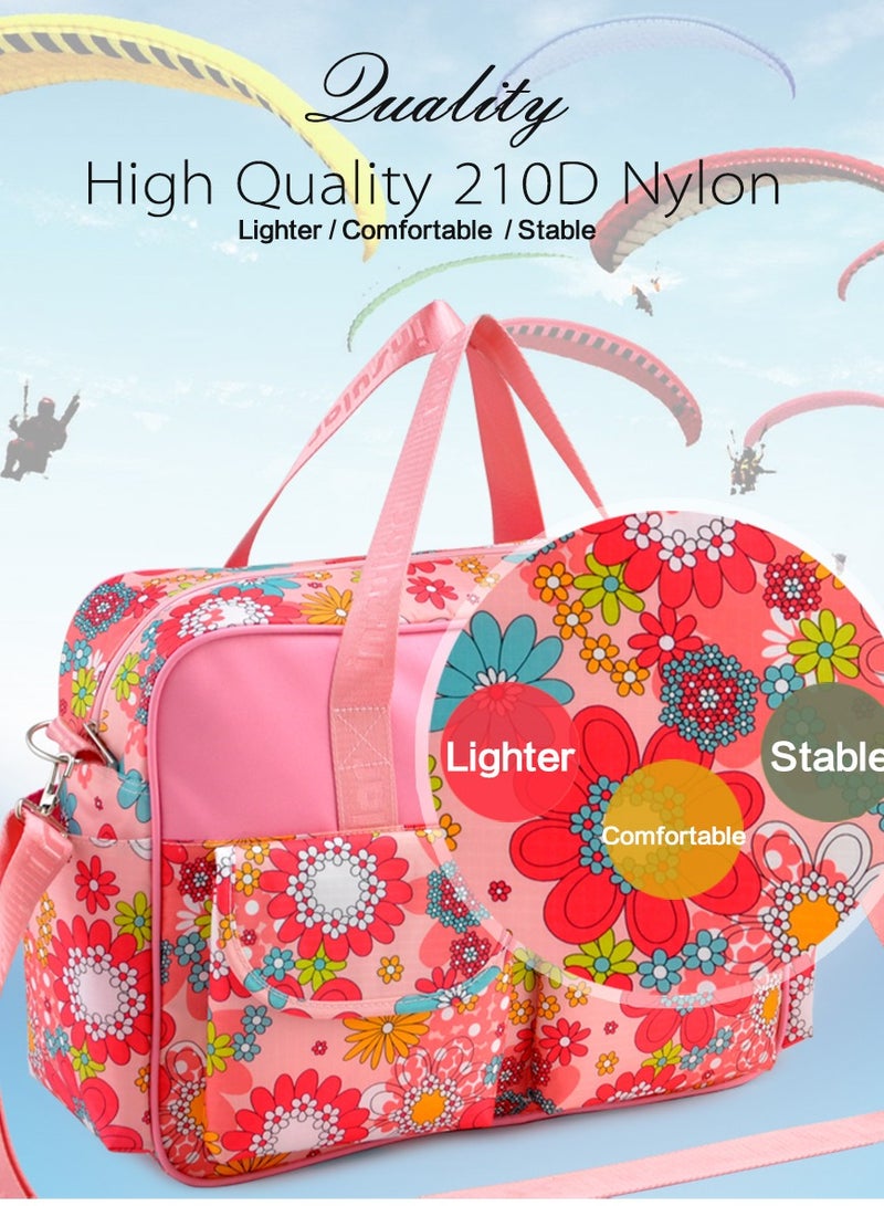 انسولار Multifunctional Flower Print Travel Nappy Bag With High-Quality Material - Image 3
