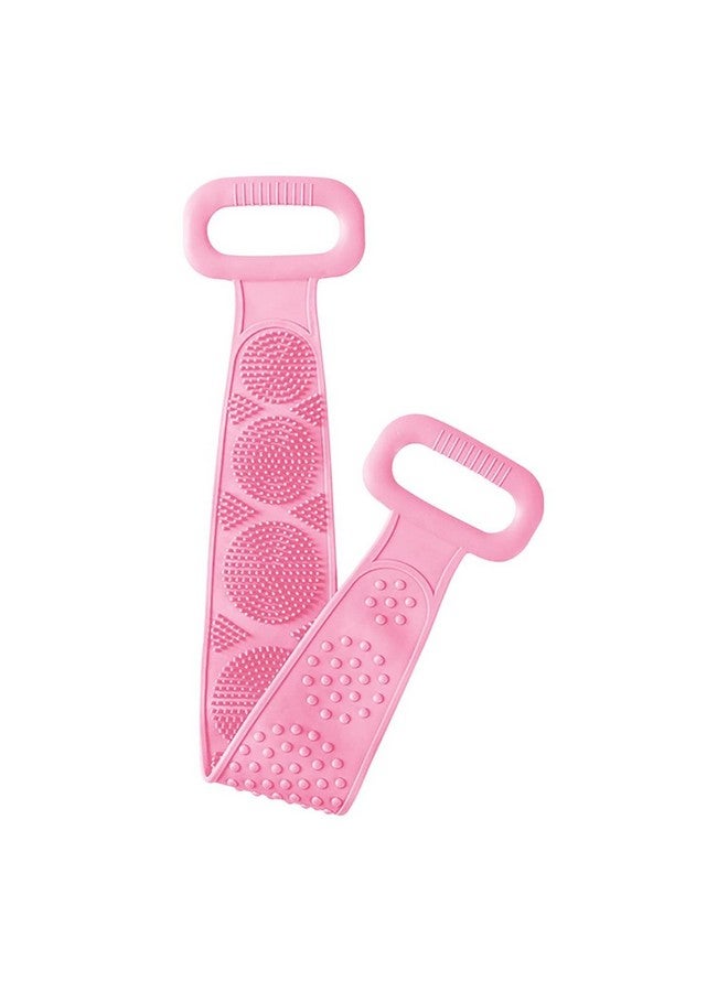 Plenteous Silicone Body Back Scrubber Bath Brush Washer For Dead Skin Removal Men, Women Silicon belt for Bathroom Backside Cleaning Multicolor - Image 1