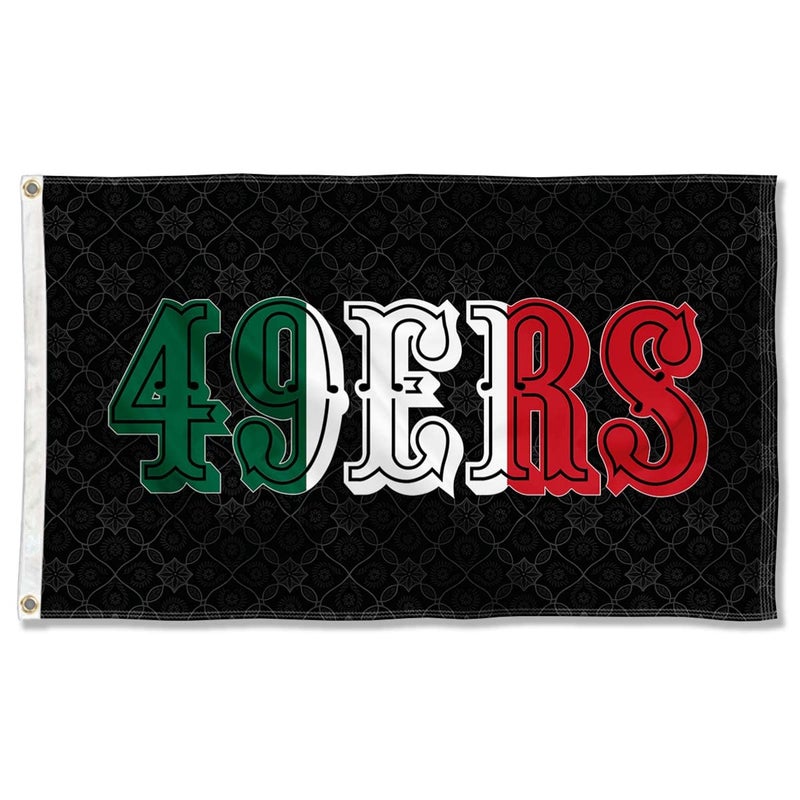 WinCraft San Francisco 49ers Mexico Mexican Colors Flag Outdoor Indoor 3x5 Foot Banner - Image 2