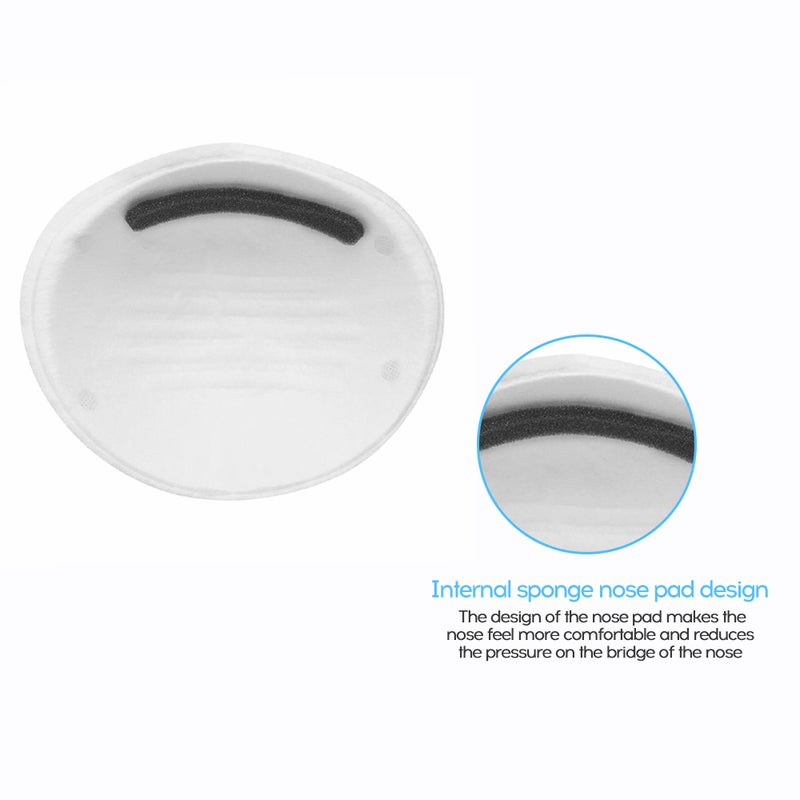 20 Pcs Cup Type 95% Filtration Mouth Cover Face Cover Features FFP2 White - Image 3