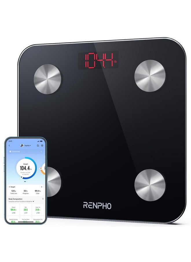 RENPHO RENPHO Scale for Body Weight, Digital Weighing Elis Scales with Body Fat, FSA/HSA Eligible Smart Bluetooth Body Fat Measurement Device, Body Composition Monitor with Smart App, 396lbs  - Image 1