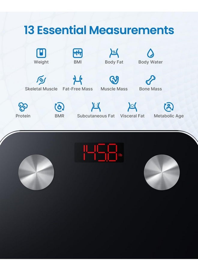 RENPHO RENPHO Scale for Body Weight, Digital Weighing Elis Scales with Body Fat, FSA/HSA Eligible Smart Bluetooth Body Fat Measurement Device, Body Composition Monitor with Smart App, 396lbs  - Image 2