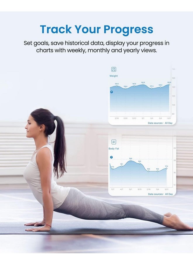 RENPHO RENPHO Scale for Body Weight, Digital Weighing Elis Scales with Body Fat, FSA/HSA Eligible Smart Bluetooth Body Fat Measurement Device, Body Composition Monitor with Smart App, 396lbs  - Image 5