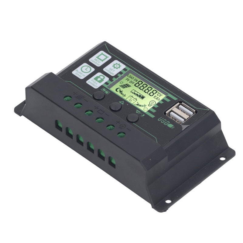 PWM Solar Charge Controller 20A 12V 24V - Intelligent 3-Stage Charging Lcd Display Controller With Dual 5V 2A Usb Output Automatic Power Off Multiple Protection for Home Industry Business - Image 5