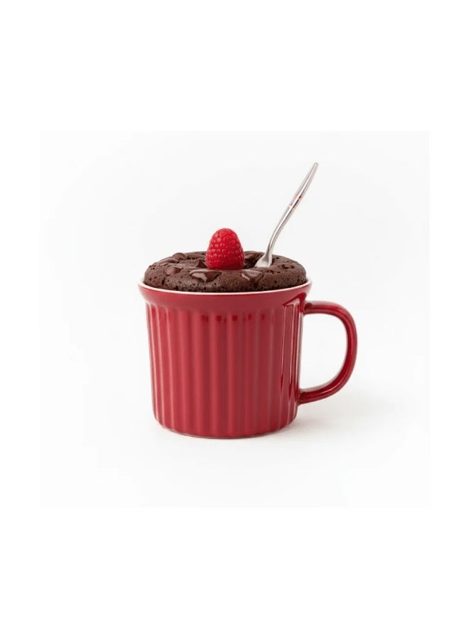 داني هوم كوب سيراميك أحمر بتصميم مخطط من داني هوم – سعة 500 مل - Image 1