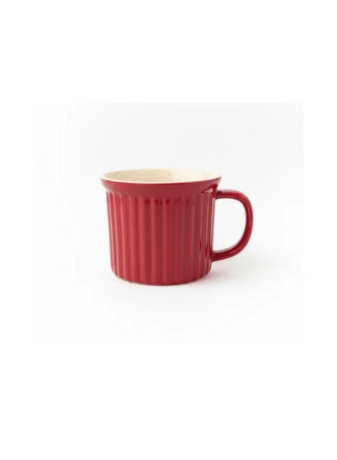داني هوم كوب سيراميك أحمر بتصميم مخطط من داني هوم – سعة 500 مل - Image 2