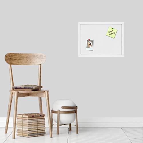 TORASO Cork Board Bulletin Board, Cork Boards for Walls with Pins, Eye Bolts, gaskets, Screws, Pin Board for Office, School and Home (White, 17“x23-2P) - Image 3