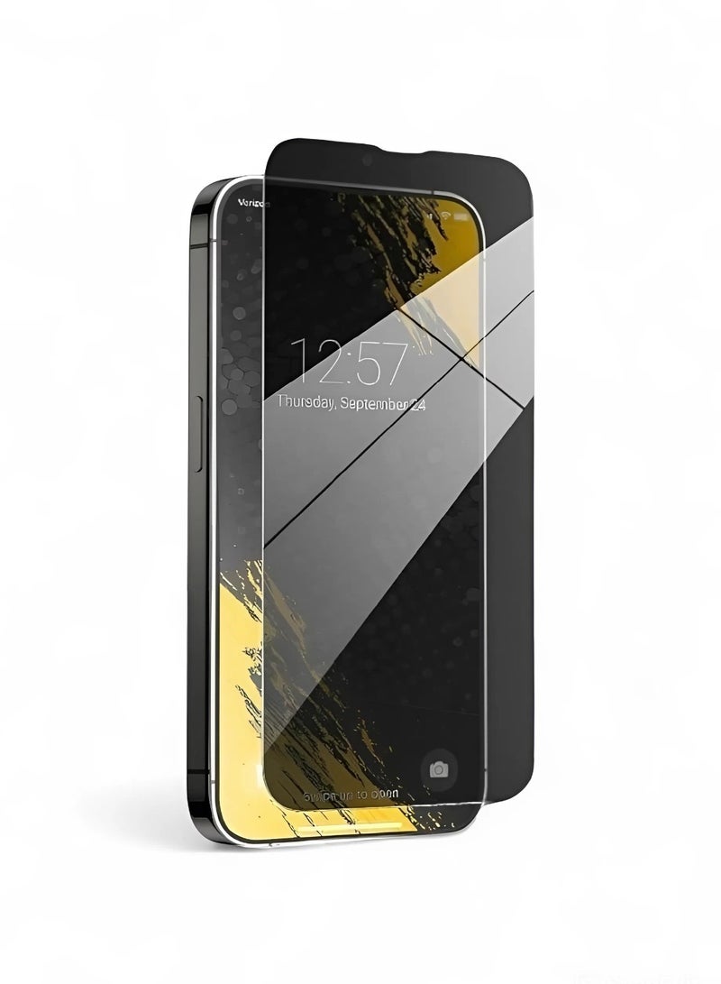 Anti-spy HD ceramic screen protector for iPhone 15 Pro, to protect privacy (anti-fingerprint), maximum protection for the screen from scratches and breakage - Image 1