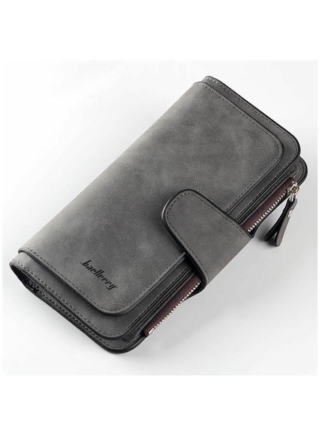 NIBEMINENT Scrub Lightweight Hasp Card Wallet Grey  - Image 1
