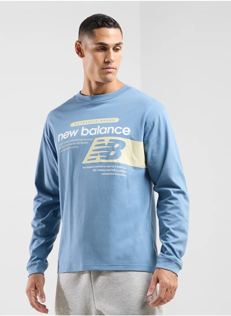 نيو بالانس Athletics Relaxed Player Long Sleeve