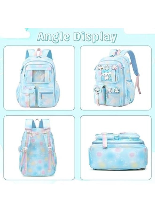 FALAHOM School Backpack for Girls, Girls Backpack, Cartoon School Backpack for Schoolgirl Large Capacity Girl Backpack for Kids - Image 5