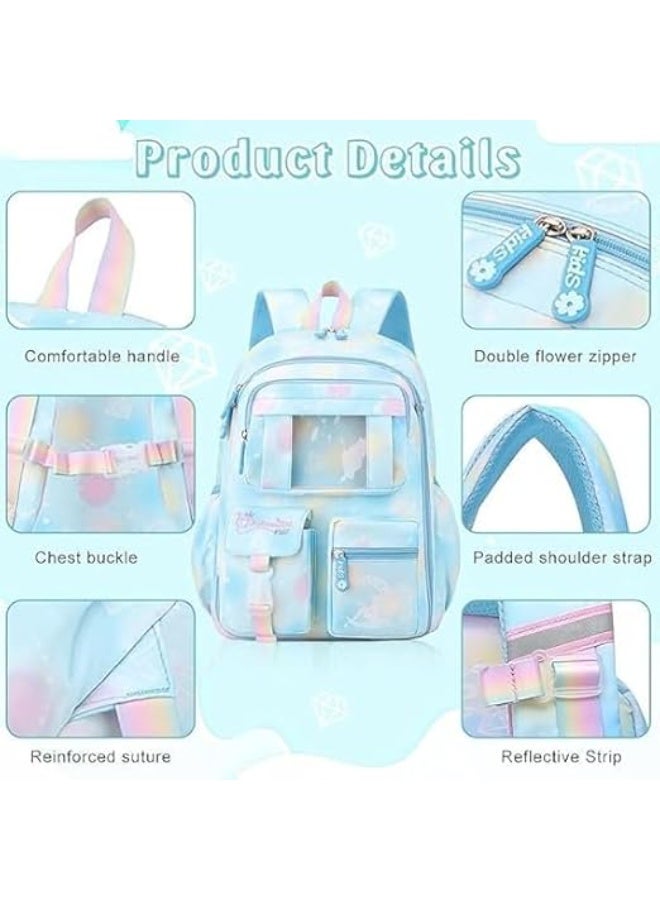 FALAHOM School Backpack for Girls, Girls Backpack, Cartoon School Backpack for Schoolgirl Large Capacity Girl Backpack for Kids - Image 4