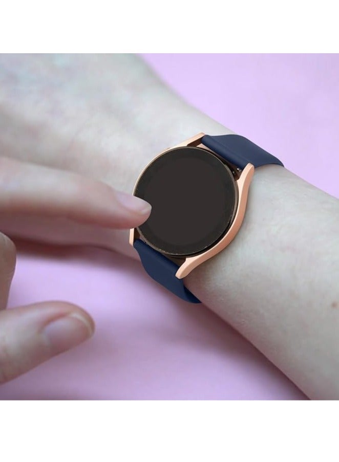 Soft Silicon Strap 20 mm Compatible with all Smart watches and Watches (Blue), Blue, Classic - Image 4