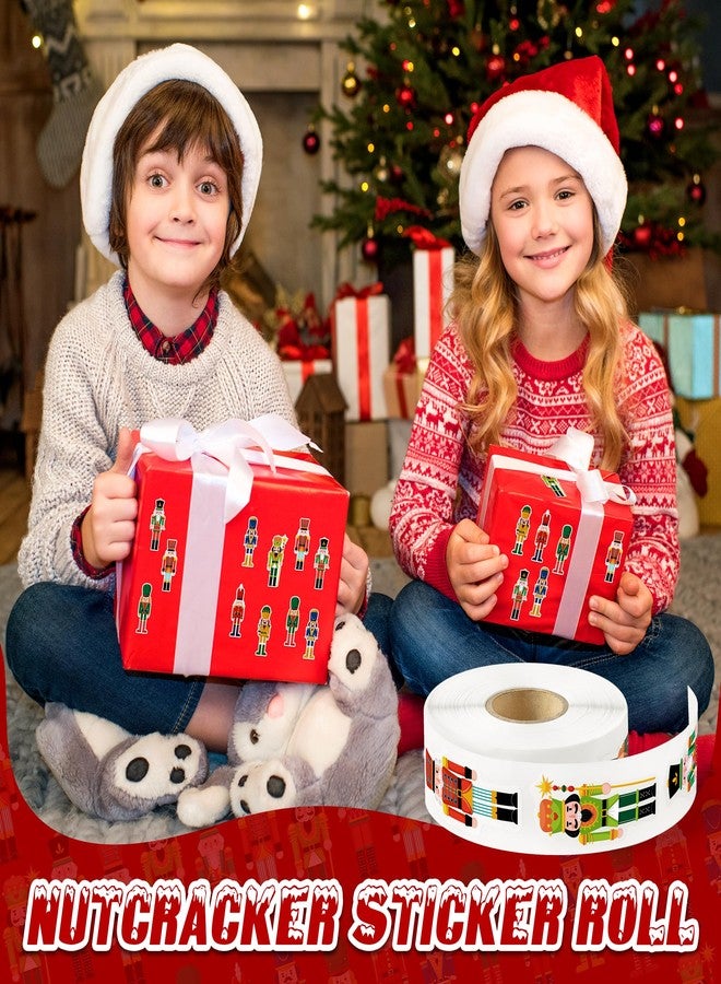 Kirako 500Pcs Christmas Nutcracker Stickers Roll Cute King Soldier Figures Self Adhesive Labels Decals Xmas Winter Holiday DIY Craft Decor School Reward Giveaways Party Favors Gift for Kids, 7 Designs - Image 4