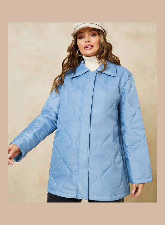 Styli Padded Longline Oversized Shacket