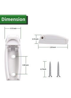 Generic RV Door Holder, 5Pcs White Camper Keep The Baggage Open, for RV, Trailer, Vans, Storage Door,Durable Material and Simple Installation-  - Image 4