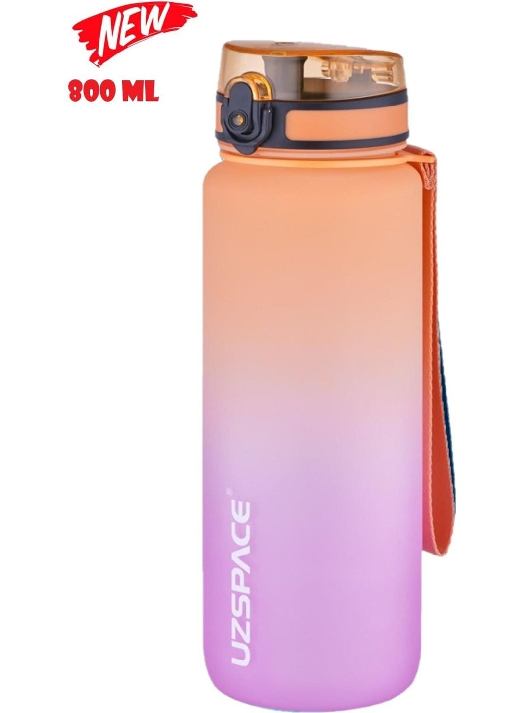 UZSPACE Tritan Flask 800 ml Purple Orange Double Color  - Image 1
