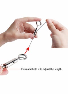 Generic Picture Hanging Rope Wire, 2 Pcs Stainless Steel Wire with Loop and Hook 1.5 mm x 2 m Heavy Duty Frame Hanger Rope for Light Lamp Hardware, Supports up to 20 KG  - Image 2