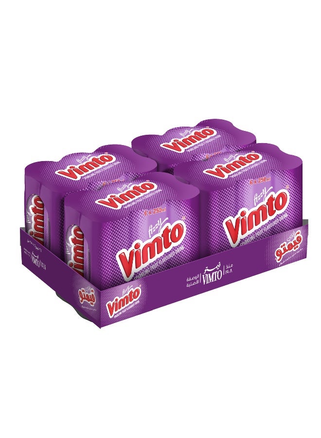 Vimto Fruit Flavored Drink 250ml in Can x 24 Pack - Image 1