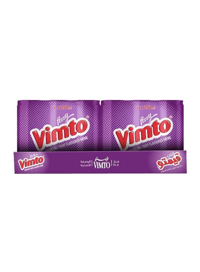 Vimto Fruit Flavored Drink 250ml in Can x 24 Pack - Image 2