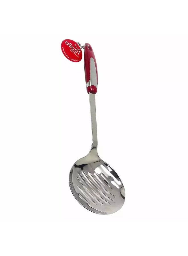 Ascot Spoon Slotted Skimmer to Fry or Serve, Stainless Steel Daily Use Kitchen Accessories, Polypropylene Plastic Handle, Size 37cm - Image 2