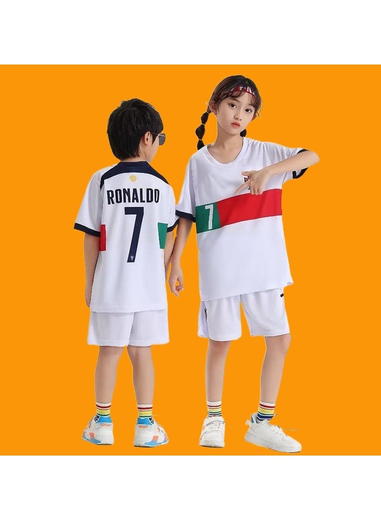M MIAOYAN M MIAOYAN 2022 World Cup Portugal Team Cristiano Ronaldo No. 7 Away Football Jersey Men's and Women's Adult Children's Jersey Suit  - Image 2