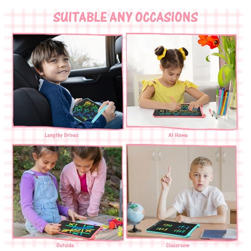 EooCoo Toddler Toys, LCD Writing Tablet for Kids 2 Pack, Kids Stocking Stuffers Toddler Travel Essentials Drawing Pad, No Mess Coloring Books, Road Trip Activities, Age 3-5 Boy Girl Gifts - 8.5 Inch - Image 4