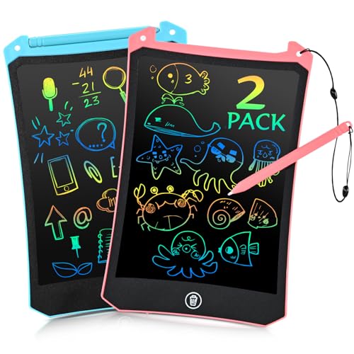 EooCoo Toddler Toys, LCD Writing Tablet for Kids 2 Pack, Kids Stocking Stuffers Toddler Travel Essentials Drawing Pad, No Mess Coloring Books, Road Trip Activities, Age 3-5 Boy Girl Gifts - 8.5 Inch - Image 1