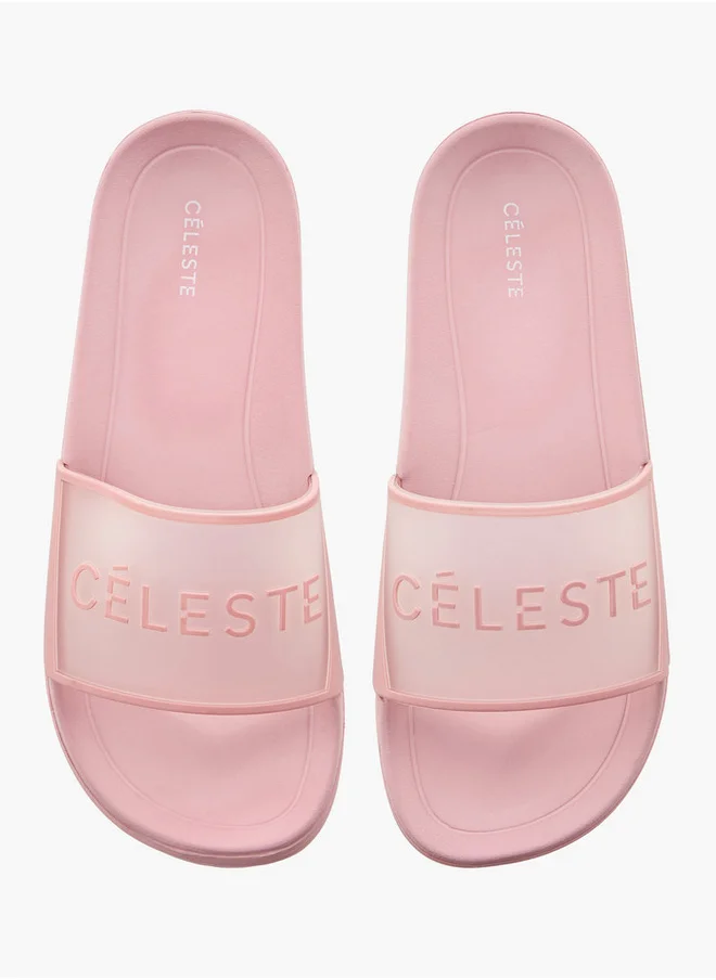 Celeste Women's Logo Detail Slip-On Slides