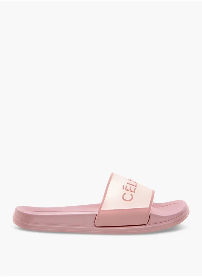 Celeste Women's Logo Detail Slip-On Slides