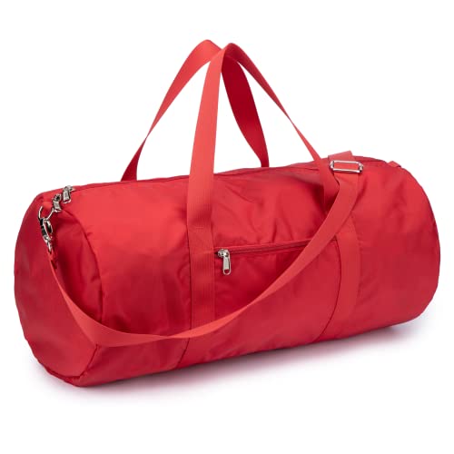 Vorspack Small Duffel Bag 20 Inches Foldable Gym Bag for Men Women Duffle Bag Lightweight with Inner Pocket for Travel Sports - Red - Image 1