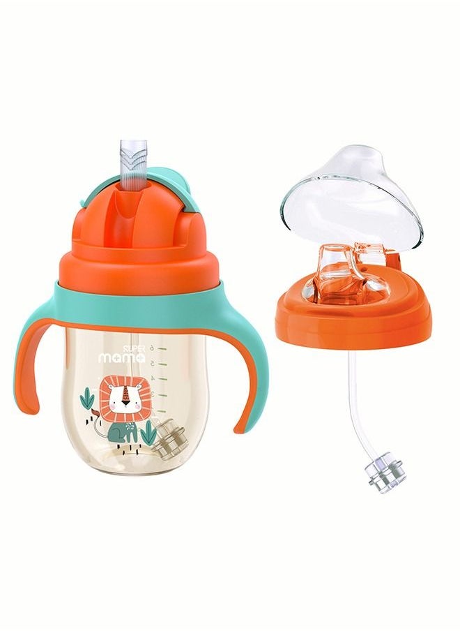 SUPERMAMA PPSU Baby Sippy Cup Boys and Girls Toddler Straw Cups Kids Water Bottle Spill Proof for School Outdoor Or Indoor BPA Free Easy To Hold 266ml  - Image 1