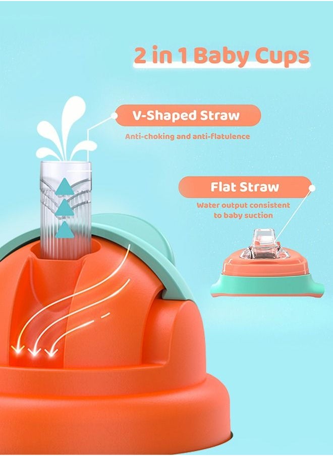 SUPERMAMA PPSU Baby Sippy Cup Boys and Girls Toddler Straw Cups Kids Water Bottle Spill Proof for School Outdoor Or Indoor BPA Free Easy To Hold 266ml  - Image 4