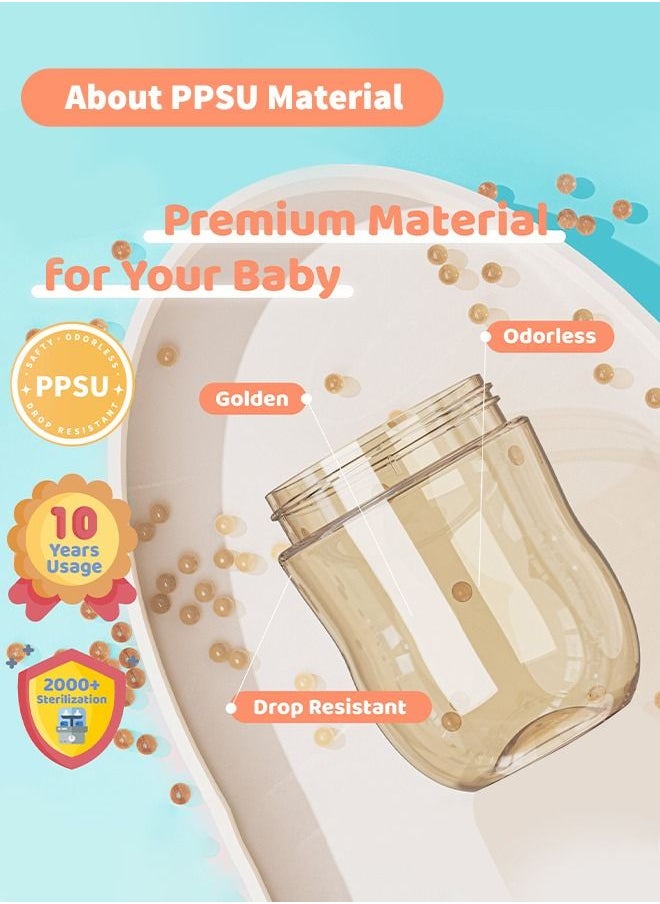 SUPERMAMA PPSU Baby Sippy Cup Boys and Girls Toddler Straw Cups Kids Water Bottle Spill Proof for School Outdoor Or Indoor BPA Free Easy To Hold 266ml  - Image 3