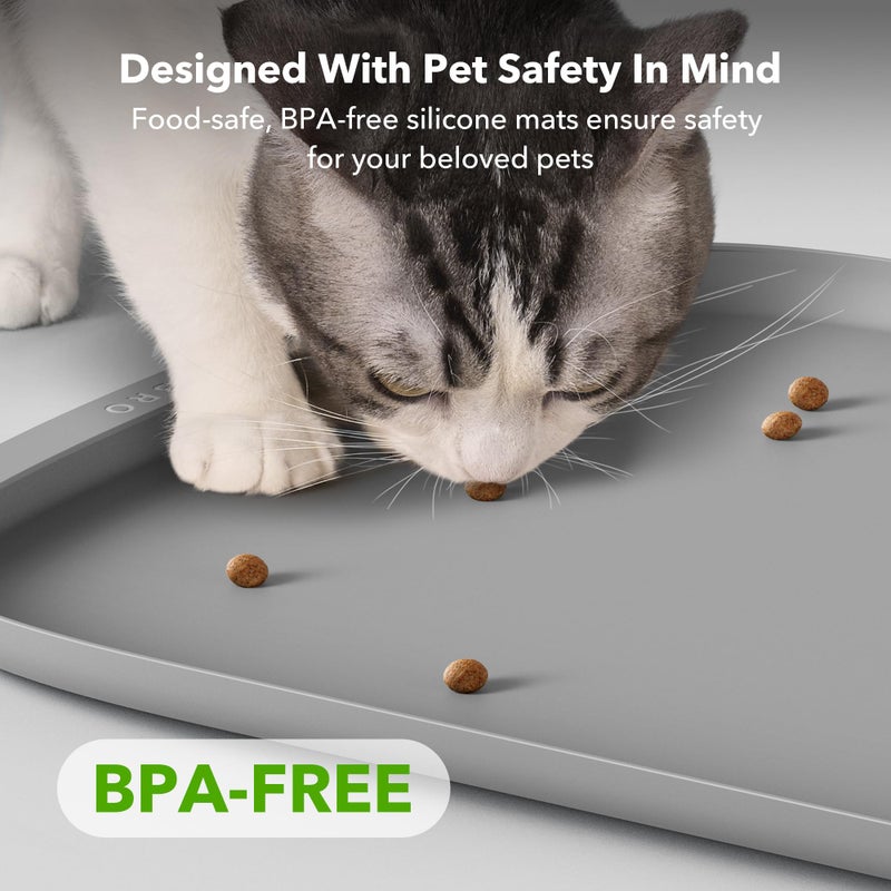 PETLIBRO Pet Mats for Dogs and Cats, Extra Large Dog Bowl Mat for Feeder or Fountain, Non-Slip Waterproof Pet Feeding Mat for PLAF103 Dual Tray, PLAF109, PLAF203 Dual Tray, PLAF301, 22''x16.5'' - Image 3
