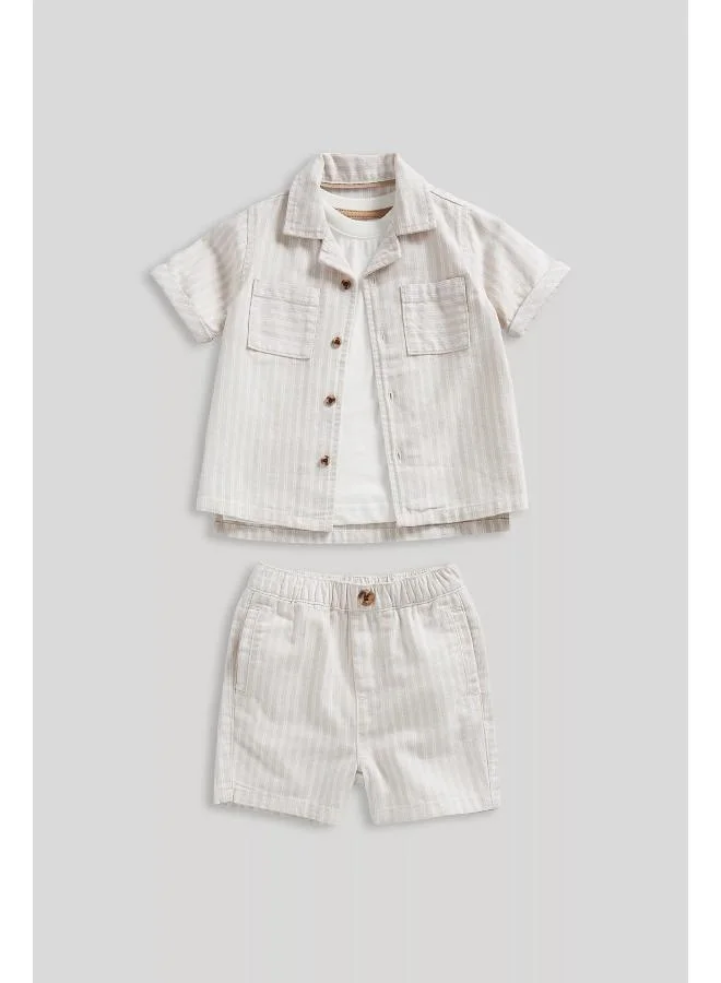 mothercare Shirt, T-Shirt and Shorts Set