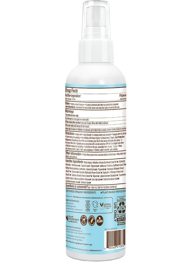 Babo Botanicals Babo Botanicals Baby Skin Mineral Sunscreen Spray SPF 30 with 100% Zinc Oxide Active, Water-Resistant, Unscented - Image 3