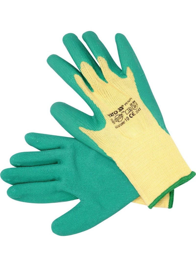 YATO Working Gloves Cotton/Latex 1pair on Header Card YT-7471 (99462)