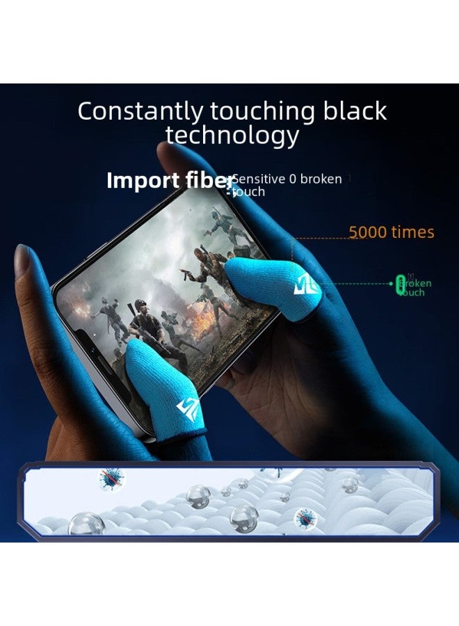 Luxury Game Finger Sleeve Pubg E-sports Touch Screen Fiber Breathable Sweat-proof Mobile Game Finger Tip Cover-Product Color:A Pair Of S3 [Black_ultra-thin Glass Silver Fiber + Metal Storage Box] No Domestic E-commerce  - Image 3