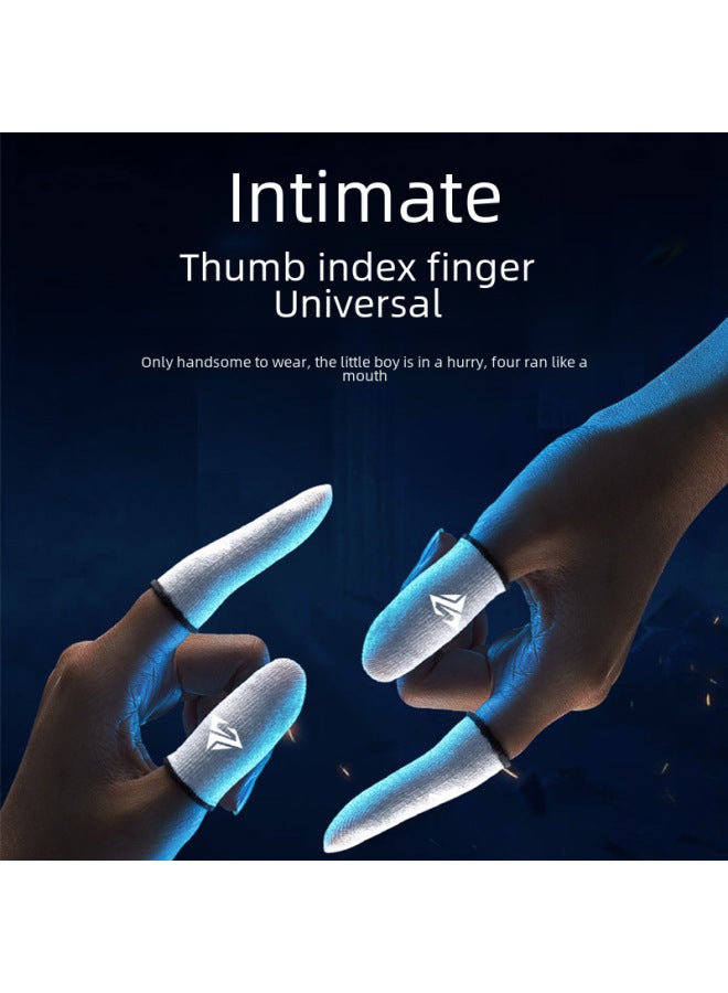 Luxury Game Finger Sleeve Pubg E-sports Touch Screen Fiber Breathable Sweat-proof Mobile Game Finger Tip Cover-Product Color:A Pair Of S3 [Black_ultra-thin Glass Silver Fiber + Metal Storage Box] No Domestic E-commerce  - Image 5