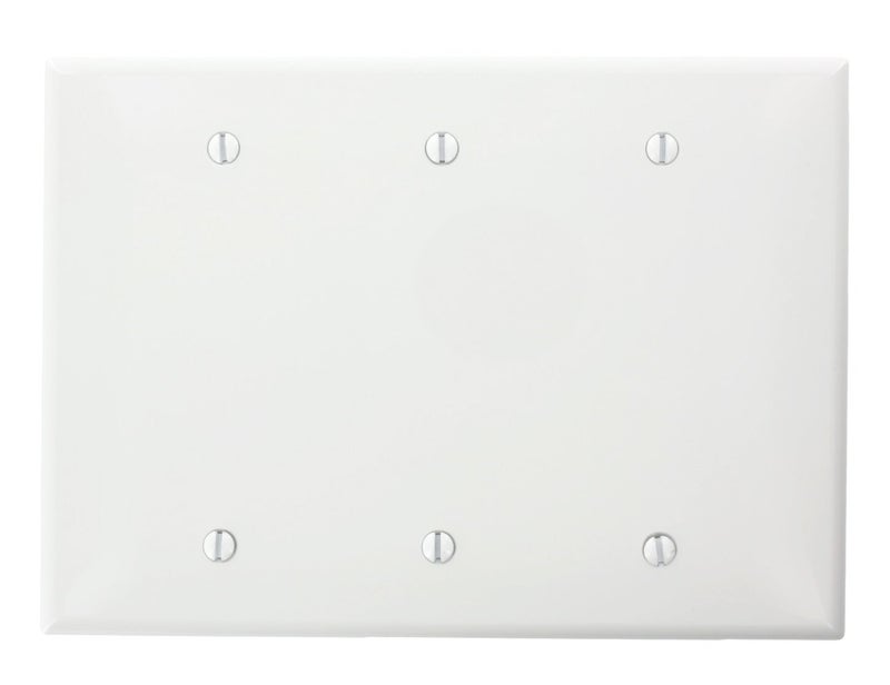 Leviton Midway Size High Impact Thermoplastic 3Gang Blank Wallplate PJ33W White