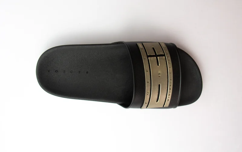 Voices Slide London Women'S Anti Slip Sole Single Strap Sandals - Black