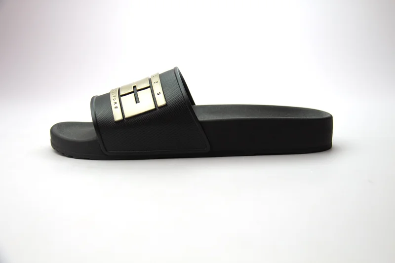 Voices Slide London Women'S Anti Slip Sole Single Strap Sandals - Black