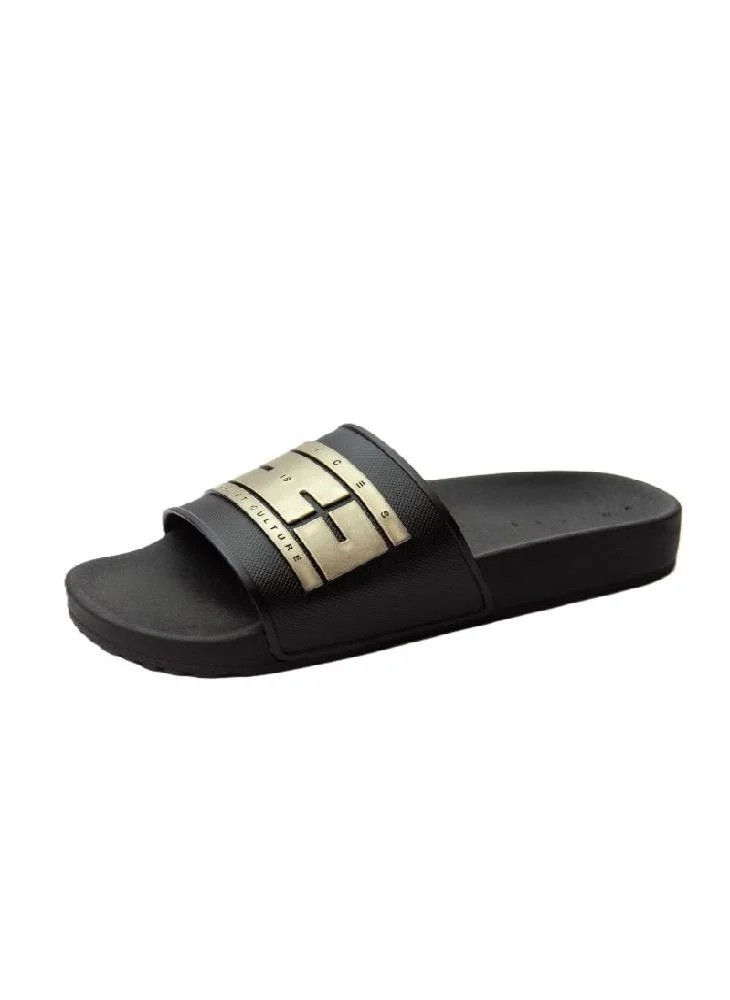 Voices Slide London Women'S Anti Slip Sole Single Strap Sandals - Black