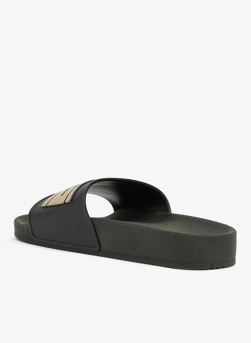 Voices Slide London Women'S Anti Slip Sole Single Strap Sandals - Black - Image 2