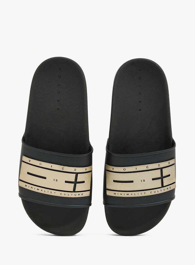 Voices Slide London Women'S Anti Slip Sole Single Strap Sandals - Black - Image 4