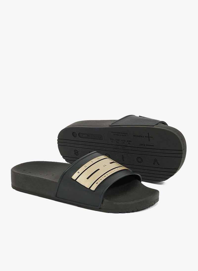 Voices Slide London Women'S Anti Slip Sole Single Strap Sandals - Black - Image 3